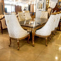 Dinning Table with 8 chairs (Imported High Gloss Finish)