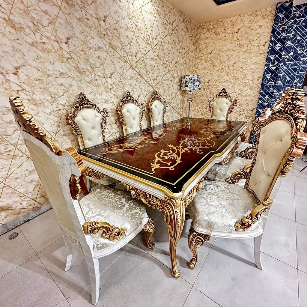 Luxury Dining Dining Table Set Elegant Royal Dining Set In Lahore