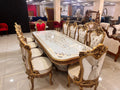 Dinning Table with 10 Chairs (Carving) High Graded