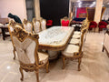 Dinning Table with 10 Chairs (Carving) High Graded