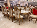 Dinning Table with 10 Chairs (Carving) High Graded